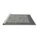 Sideview of Machine Washable Oriental Gray Traditional Rug, wshurb1327gry