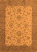 Machine Washable Oriental Orange Traditional Area Rugs, wshurb1327org