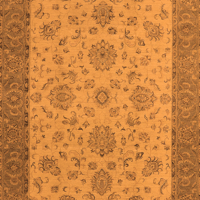 Machine Washable Oriental Orange Traditional Area Rugs, wshurb1327org