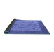 Sideview of Oriental Blue Traditional Rug, urb1327blu