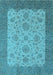 Machine Washable Oriental Light Blue Traditional Rug, wshurb1327lblu