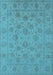 Oriental Light Blue Traditional Rug, urb1328lblu