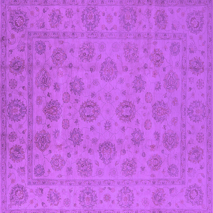 Square Machine Washable Oriental Purple Traditional Area Rugs, wshurb1328pur