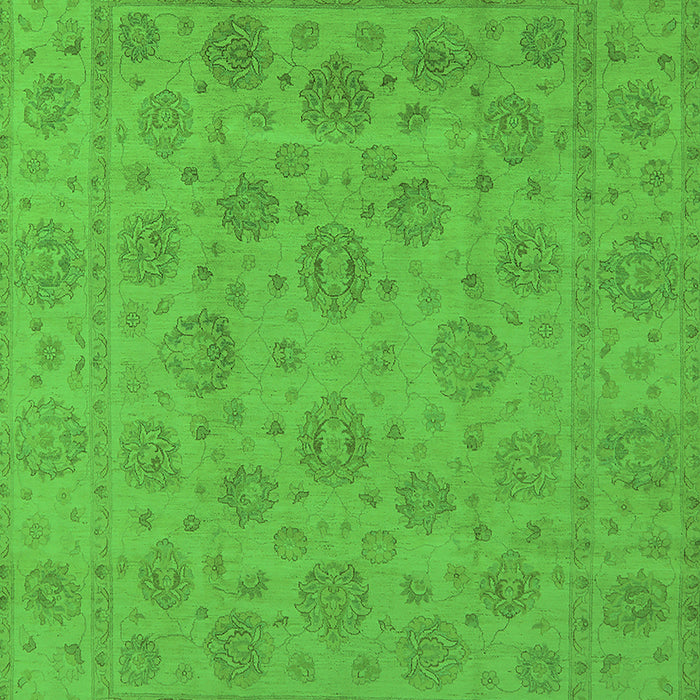 Machine Washable Oriental Green Traditional Area Rugs, wshurb1328grn
