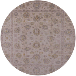 Round Machine Washable Industrial Modern Rose Dust Purple Rug, wshurb1328