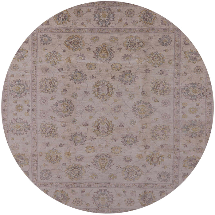 Round Machine Washable Industrial Modern Rose Dust Purple Rug, wshurb1328