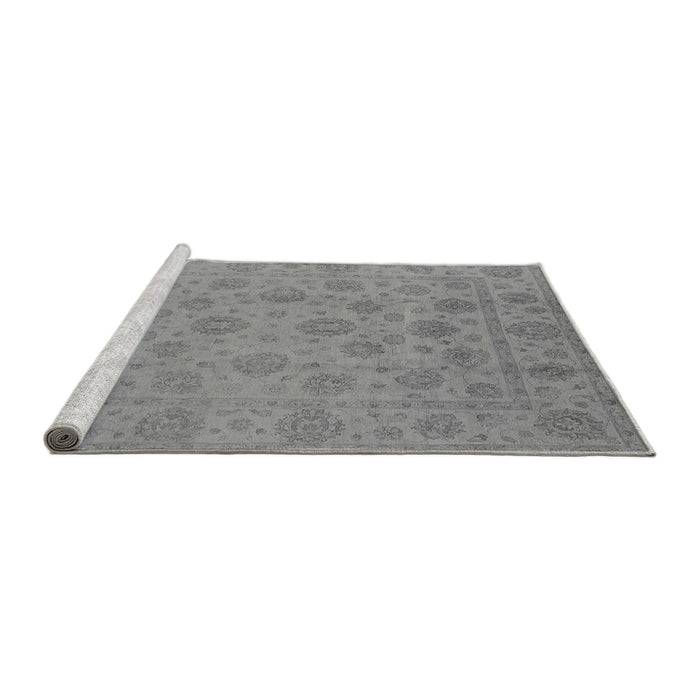 Sideview of Machine Washable Oriental Gray Traditional Rug, wshurb1328gry