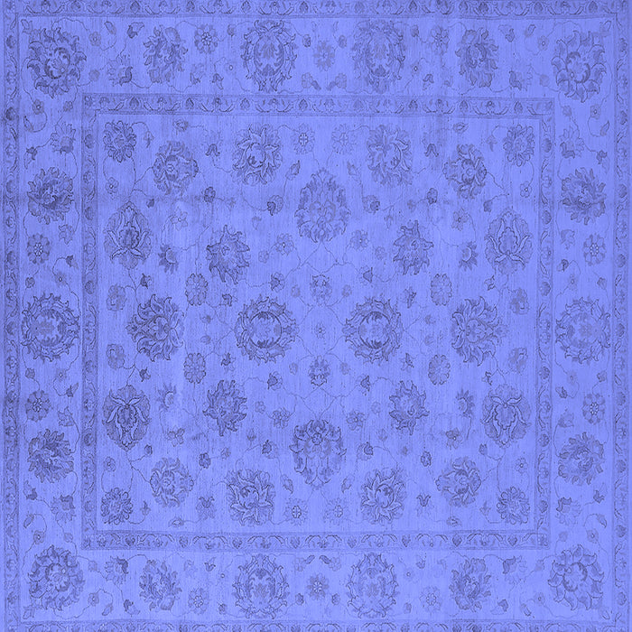 Square Oriental Blue Traditional Rug, urb1328blu