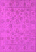 Machine Washable Oriental Pink Traditional Rug, wshurb1328pnk
