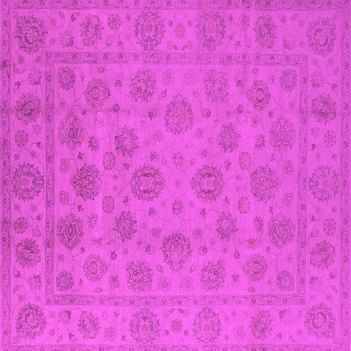 Square Machine Washable Oriental Pink Traditional Rug, wshurb1328pnk