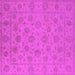 Square Oriental Pink Traditional Rug, urb1328pnk