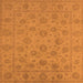 Square Oriental Orange Traditional Rug, urb1328org