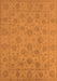 Machine Washable Oriental Orange Traditional Area Rugs, wshurb1328org