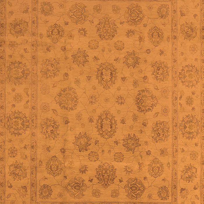 Machine Washable Oriental Orange Traditional Area Rugs, wshurb1328org