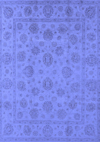 Oriental Blue Traditional Rug, urb1328blu