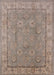 Mid-Century Modern Dark Almond Brown Oriental Rug, urb1329