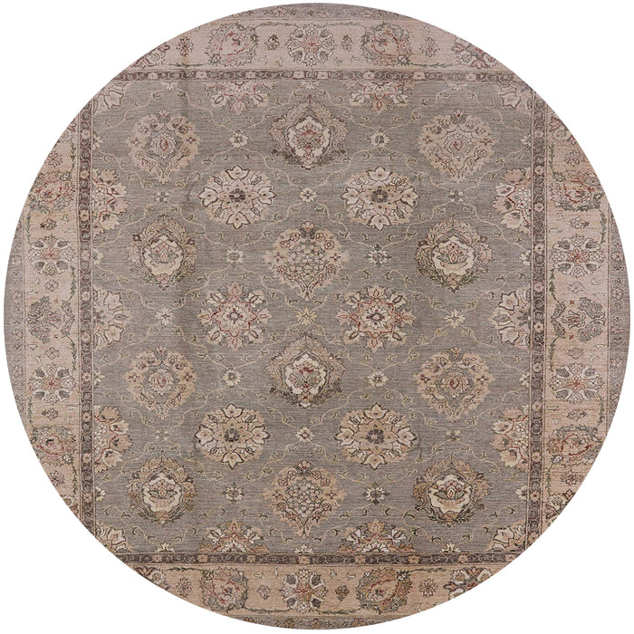 Round Machine Washable Industrial Modern Dark Almond Brown Rug, wshurb1329