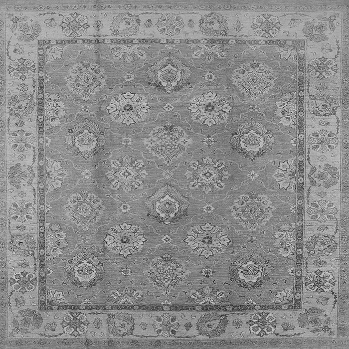 Square Machine Washable Oriental Gray Traditional Rug, wshurb1329gry