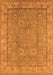 Machine Washable Oriental Orange Traditional Area Rugs, wshurb1329org