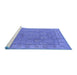 Sideview of Machine Washable Oriental Blue Traditional Rug, wshurb1329blu