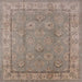 Square Machine Washable Industrial Modern Dark Almond Brown Rug, wshurb1329