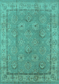 Oriental Turquoise Traditional Rug, urb1329turq