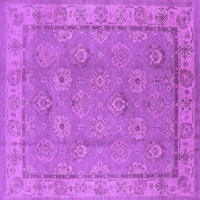 Square Oriental Purple Traditional Rug, urb1329pur