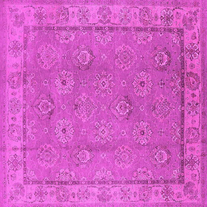 Square Oriental Pink Traditional Rug, urb1329pnk
