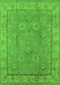 Oriental Green Traditional Rug, urb1329grn