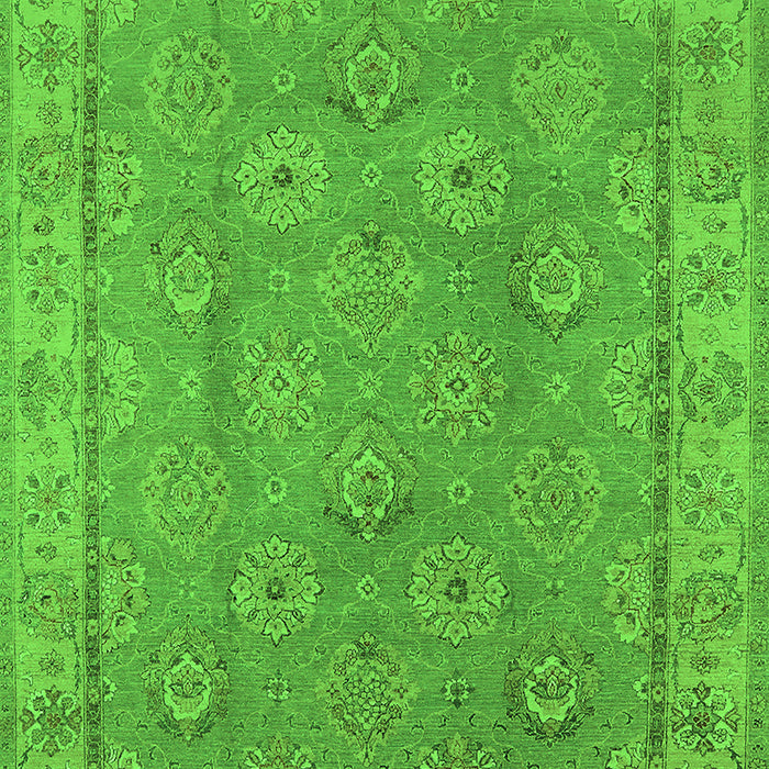 Oriental Green Traditional Rug, urb1329grn