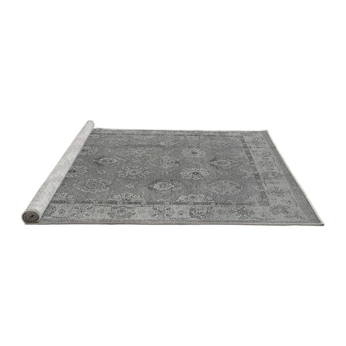 Sideview of Machine Washable Oriental Gray Traditional Rug, wshurb1329gry
