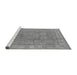 Sideview of Machine Washable Oriental Gray Traditional Rug, wshurb1329gry