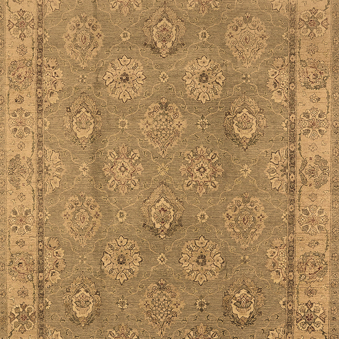 Machine Washable Oriental Brown Traditional Rug, wshurb1329brn
