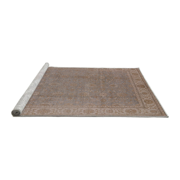 Sideview of Machine Washable Industrial Modern Dark Almond Brown Rug, wshurb1330