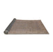 Sideview of Mid-Century Modern Dark Almond Brown Oriental Rug, urb1330