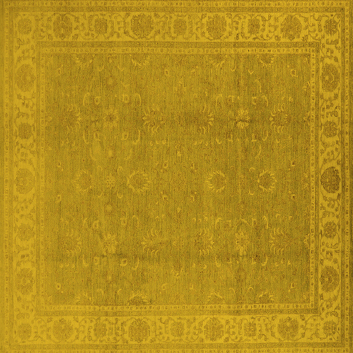 Square Oriental Yellow Traditional Rug, urb1330yw