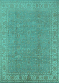 Oriental Turquoise Traditional Rug, urb1330turq