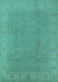 Oriental Turquoise Traditional Rug, urb1330turq