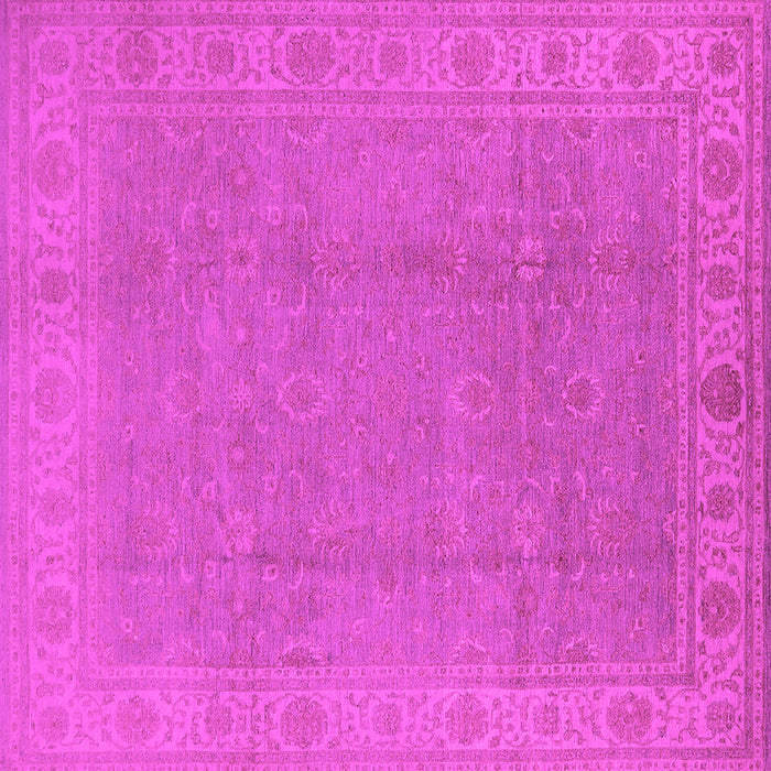 Square Machine Washable Oriental Pink Traditional Rug, wshurb1330pnk