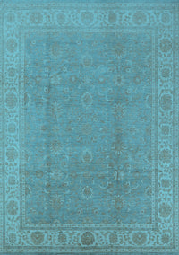 Oriental Light Blue Traditional Rug, urb1330lblu