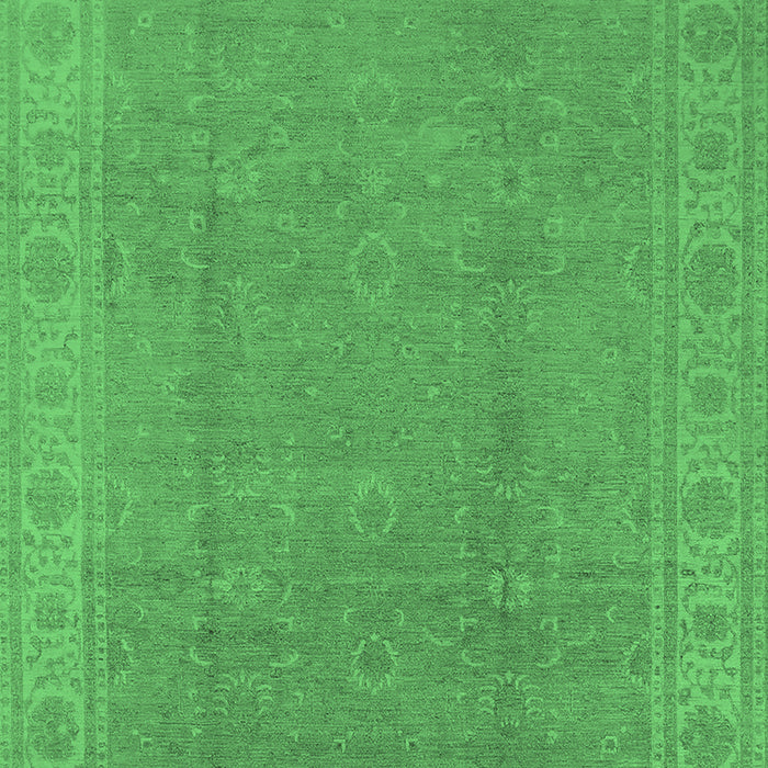 Machine Washable Oriental Emerald Green Traditional Area Rugs, wshurb1330emgrn