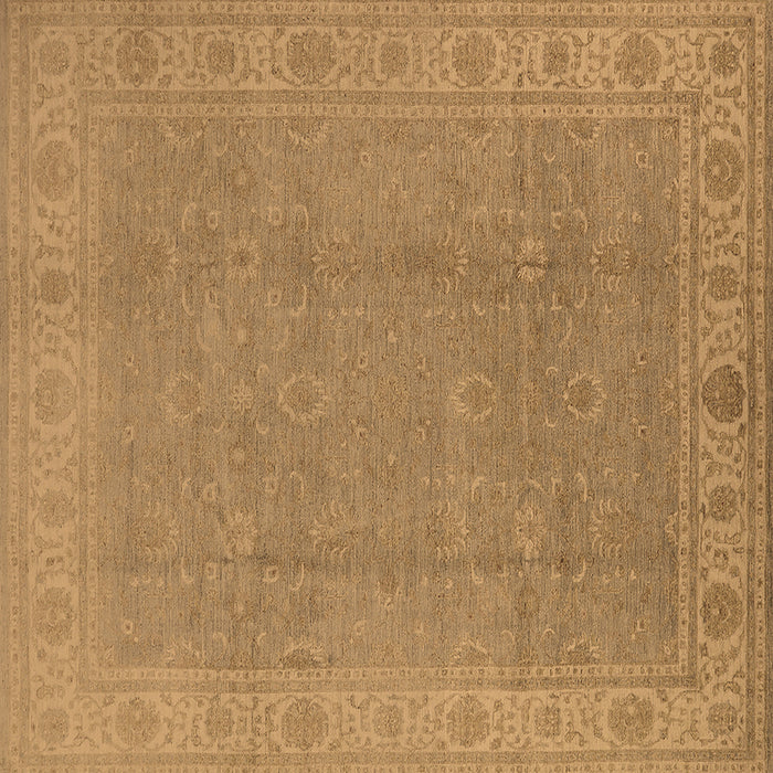 Square Oriental Brown Traditional Rug, urb1330brn