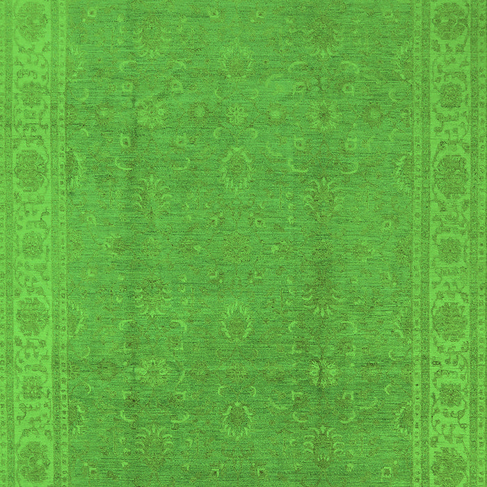 Machine Washable Oriental Green Traditional Area Rugs, wshurb1330grn