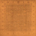 Square Oriental Orange Traditional Rug, urb1330org