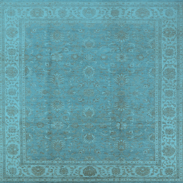 Square Oriental Light Blue Traditional Rug, urb1330lblu