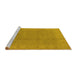 Sideview of Machine Washable Oriental Yellow Traditional Rug, wshurb1330yw