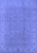 Oriental Blue Traditional Rug, urb1330blu