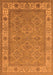 Machine Washable Oriental Orange Traditional Area Rugs, wshurb1331org