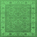 Square Oriental Emerald Green Traditional Rug, urb1331emgrn