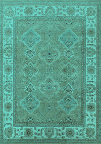 Oriental Turquoise Traditional Rug, urb1331turq